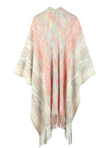 BEAUTIFUL I AM Heathered Fringe Hem Poncho