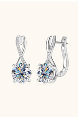 BEAUTIFUL I AM 4 Carat Moissanite Jewelry 925 Sterling Silver Earrings