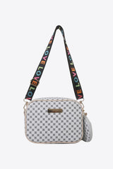 BEAUTIFUL I AM LOVE Printed Slogan Strap Shoulder Bag