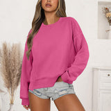 BEAUTIFUL I AM Round Neck Drop Shoulder Long Sleeve Sweatshirt