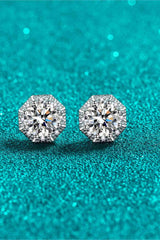 BEAUTIFUL I AM 2 Carat Moissanite Jewelry 925 Sterling Silver Stud Earrings