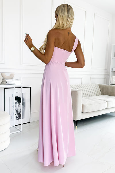 BEAUTIFUL I AM One-Shoulder Sleeveless Maxi Dress