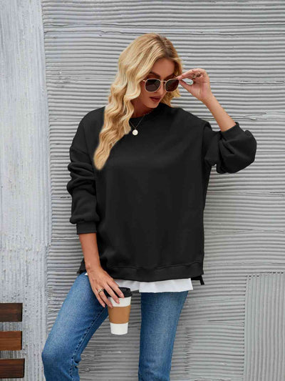 BEAUTIFUL I AM Round Neck Drop Shoulder Sweatshirt