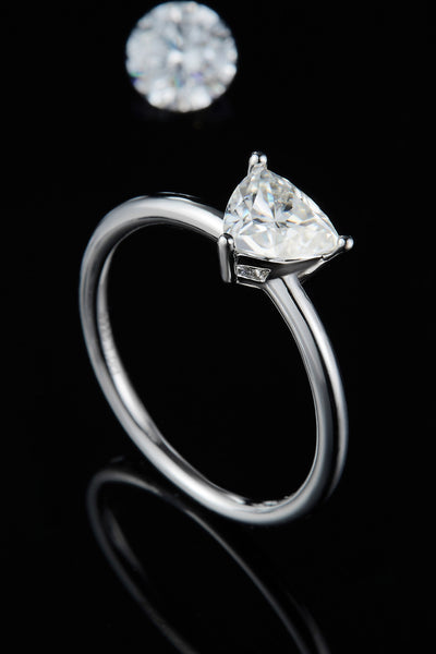 BEAUTIFUL I AM 1 Carat Moissanite Jewelry 925 Sterling Silver Solitaire Ring