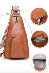 BEAUTIFUL I AM Take A Trip PU Leather Sling Bag