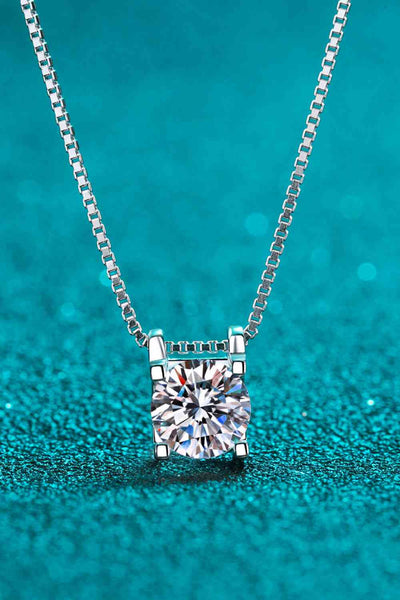 BEAUTIFUL I AM 1 Carat Moissanite Jewelry 925 Sterling Silver Chain Necklace