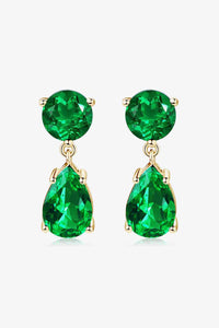 BEAUTIFUL I AM Lab-Grown Emerald Jewelry Drop Earrings