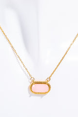 BEAUTIFUL I AM Copper 14K Gold Pleated Jewelry Pendant Necklace