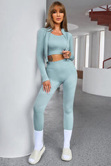 BEAUTIFUL I AM Tank Cropped Active Wear Top and Pants Set