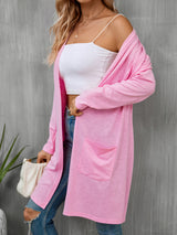 BEAUTIFUL I AM Open Front Longline Cardigan with Pockets