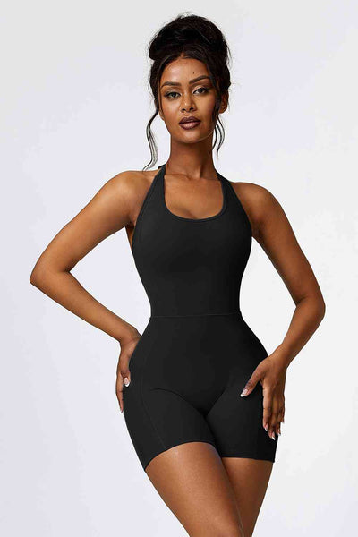 BEAUTIFUL I AM Halter Neck Sports Active Wear Romper