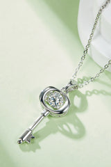 BEAUTIFUL I AM Moissanite Jewelry Key Pendant Necklace