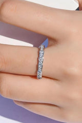 BEAUTIFUL I AM Shiny 3 Carat Moissanite Jewelry Platinum-Plated Ring