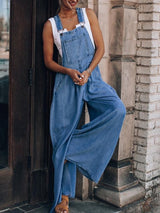 BEAUTIFUL I AM Wide Leg Denim Pants Overalls