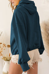 BEAUTIFUL I AM Zip-Up Dropped Shoulder Hoodie