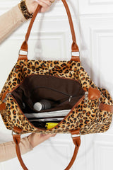 BEAUTIFUL I AM Animal Print Brushed Weekender Bag