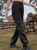 BEAUTIFUL I AM High Waist Cargo Jeans