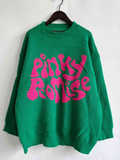 BEAUTIFUL I AM PINKY PROMISE Graphic Sweater