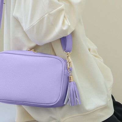 BEAUTIFUL I AM Tassel PU Leather Crossbody Bag