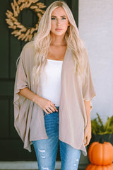 BEAUTIFUL I AM Open Front Dolman Sleeve Cardigan