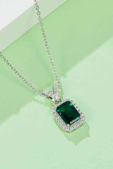 BEAUTIFUL I AM Adored 1.25 Carat Lab-Grown Emerald Pendant Jewelry Necklace