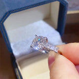 BEAUTIFUL I AM 3 Carat Moissanite 925 Sterling Silver Ring Jewelry