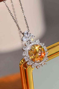 BEAUTIFUL I AM 5 Carat Yellow Moissanite Pendant Jewelry Necklace