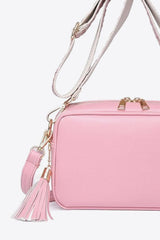 BEAUTIFUL I AM PU Leather Tassel Crossbody Bag