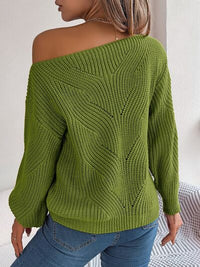 BEAUTIFUL I AM Openwork Long Sleeve Sweater