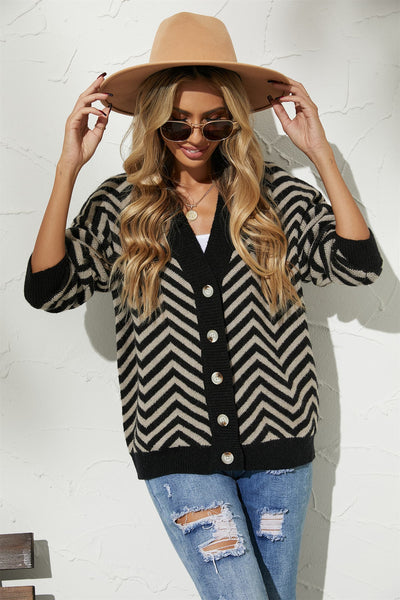 BEAUTIFUL I AM V-Neck Button-Down Cardigan