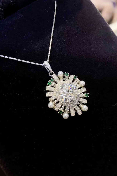 BEAUTIFUL I AM 2 Carat Moissanite Jewelry 925 Sterling Silver Necklace