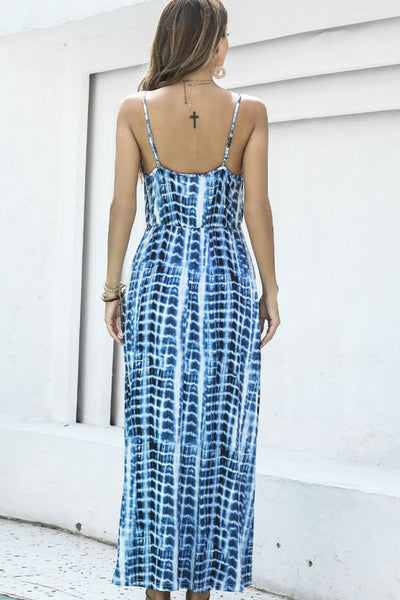 BEAUTIFUL I AM Tie-Dye Spaghetti Strap Maxi Dress