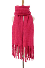 BEAUTIFUL I AM Fringe Detail Polyester Scarf