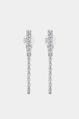 BEAUTIFUL I AM Moissanite Jewelry 925 Sterling Silver Connected Earrings