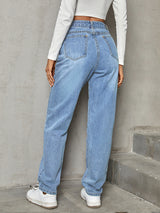 BEAUTIFUL I AM Asymmetrical Straight Leg Jeans