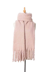 BEAUTIFUL I AM Fringe Detail Polyester Scarf