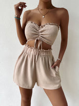 BEAUTIFUL I AM Sweetheart Neck Tube Top and Shorts Set