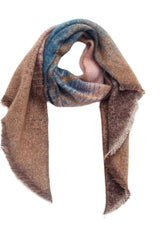 BEAUTIFUL I AM Raw Hem Polyester Scarf