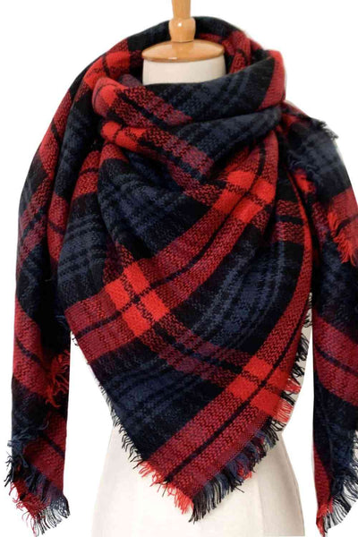 BEAUTIFUL I AM Plaid Imitation Cashmere Scarf