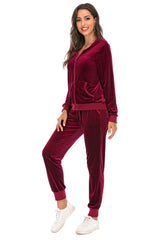 BEAUTIFUL I AM Zip-Up Hooded Jacket and Pants Set