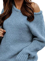 BEAUTIFUL I AM One Shoulder Long Sleeve Sweater