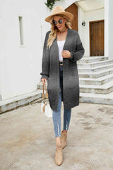 BEAUTIFUL I AM Gradient Open Front Cardigan