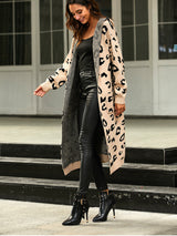 BEAUTIFUL I AM Leopard Hooded Cardigan with Pockets