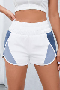 BEAUTIFUL I AM Color Block Wide Waistband Shorts