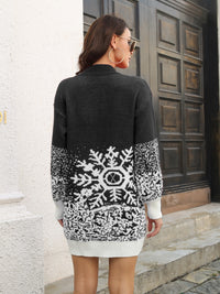 BEAUTIFUL I AM Snowflake Pattern Sweater Dress