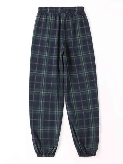 BEAUTIFUL I AM Plaid Elastic Waist Joggers