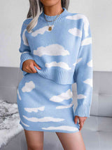 BEAUTIFUL I AM Cloud Sweater and Knit Skirt Dress Set