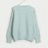 BEAUTIFUL I AM Round Neck Dropped Shoulder Sweater