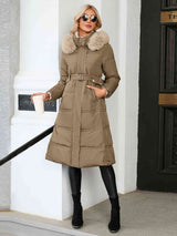 BEAUTIFUL I AM Longline Hooded Winter Coat Jacket with Pockets