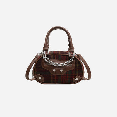 BEAUTIFUL I AM Plaid Print Crossbody Bag